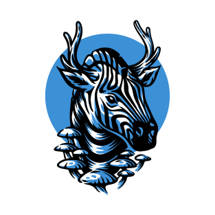 Zebra + deer conceptual drawing T-Shirt