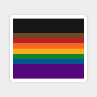 Solid Inclusive Rainbow Pride Flag Magnet