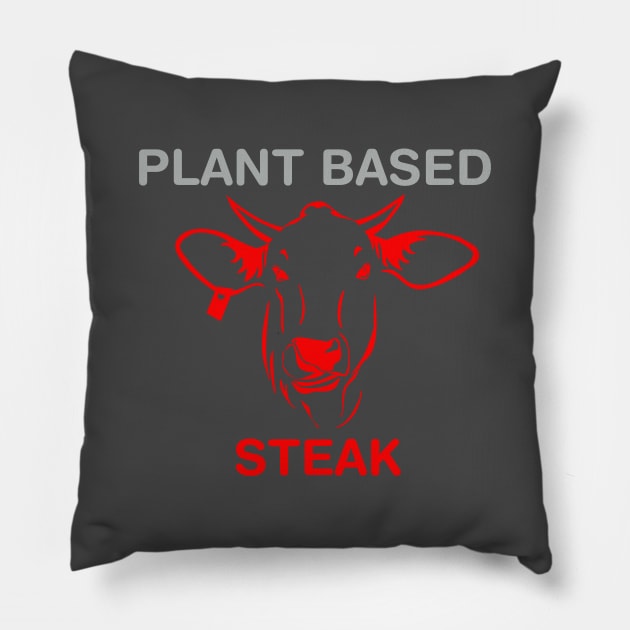 Plant Based Steak Pillow by FurryBallBunny