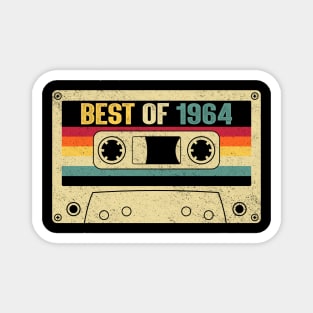 Best Of 1964 60th Birthday Gifts Cassette Tape Vintage Magnet