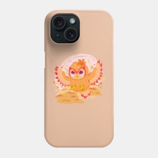 The little cute orange owl with pattern- for Men or Women Kids Boys Girls love owl Phone Case
