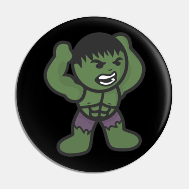 Hulk Cute Chibi Avengers Pin Teepublic