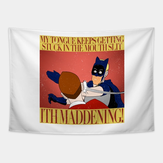 The BAT SLAP Tapestry by agrazettidesign