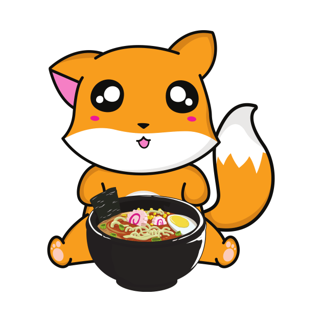 Wholesome Fox Eating Ramen by KindToEarth