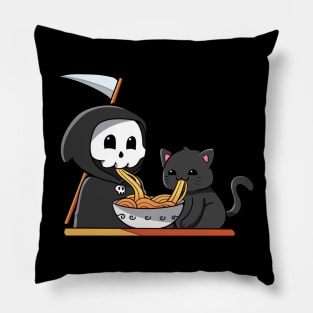 Grim Reaper and kitty Pillow