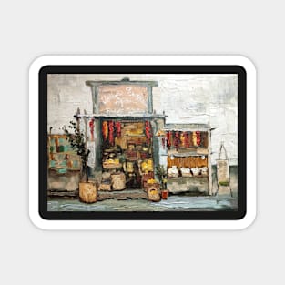 Italian Market Painting Magnet