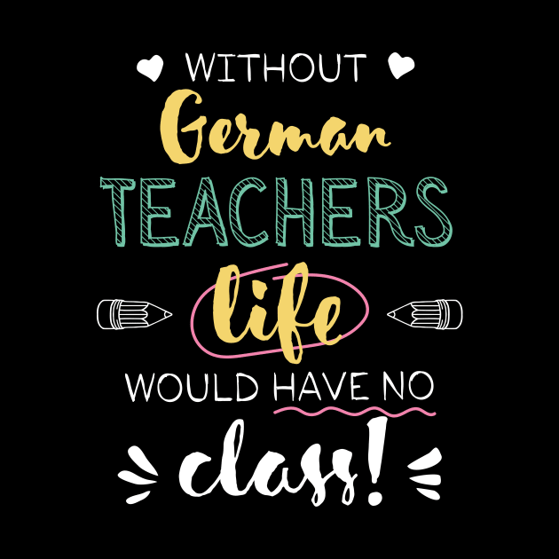 Without German Teachers Gift Idea - Funny Quote - No Class by BetterManufaktur