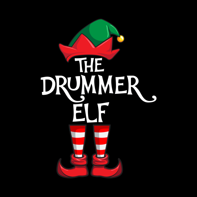 Drummer Elf Matching Family Christmas Drum by hazlleylyavlda