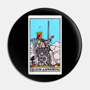 Card #62 - Queen Of Swords - Rider Waite Smith Tarot Pin