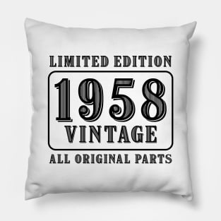 All original parts vintage 1958 limited edition birthday Pillow