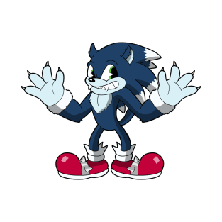 Sonic the werehog in Cuphead style T-Shirt