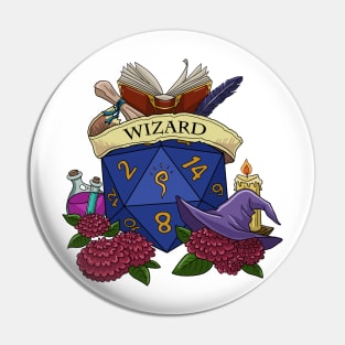 Dice Wizard Pin