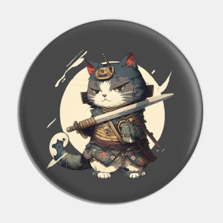 Samurai Cat Pin