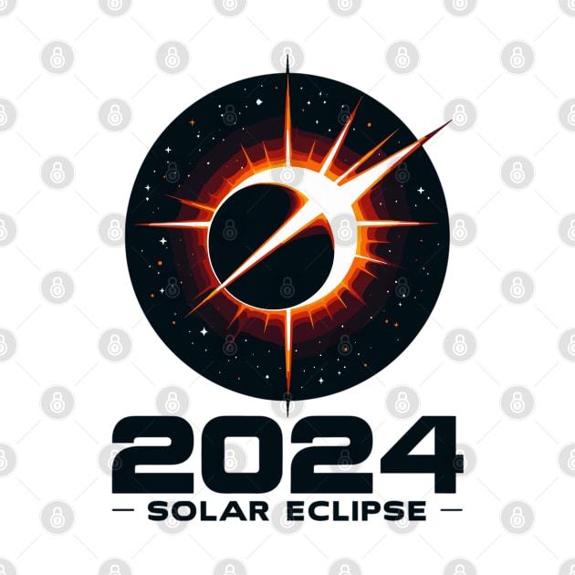 Cosmic Shadow: 2024 Solar Eclipse Spectacle by WEARWORLD