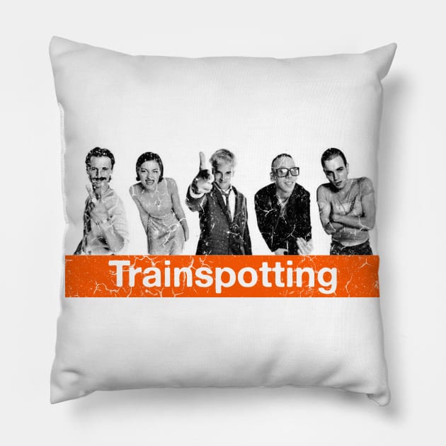 trainspotting tvshow Pillow by Virtue in the Wasteland Podcast