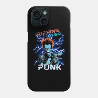 Skull Punk Riffing Rebel Phone Case