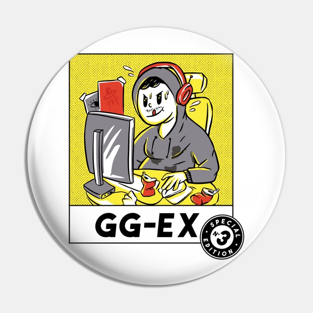 Gaming Addiction Guy Pin by madeinchorley