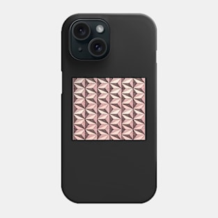 optical triangles (black and pink) Phone Case