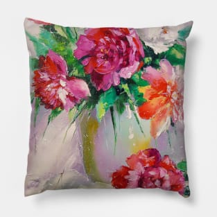 Bouquet of peonies Pillow