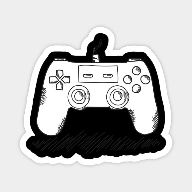 Controller doodle Magnet by GAMINGQUOTES