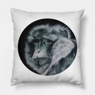 Barbary Macaque Pillow