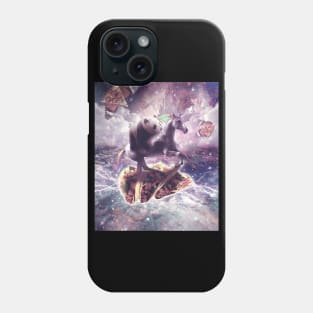 Space Panda Riding Unicorn - Pizza & Taco Phone Case