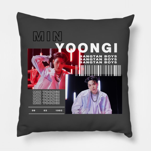 Kpop Designs Suga BTS Pillow by Design Kpop Aesthetic Store