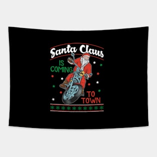 Santa Claus is coming to Town Tapestry