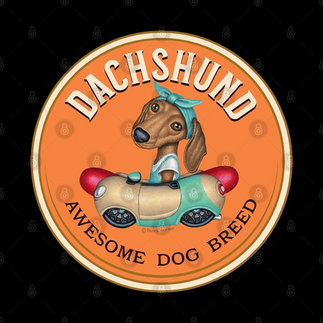 Dachshund Awesome Dog Breed by Danny Gordon Art