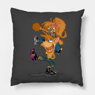 Crash Raptors Tee Pillow