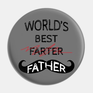 Worlds best Farter Gift for Father Printed | Father's day Gift Pin