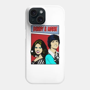 Donny and Marie Osmond 80s Pop Art Comic Style Phone Case