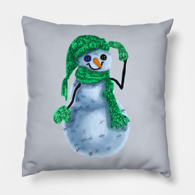 Snowman Pillow by ArtKsenia