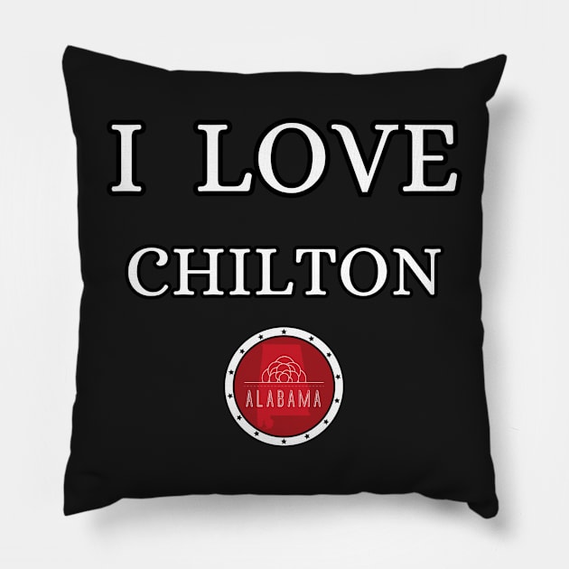 I LOVE CHILTON | Alabam county United State of america Pillow by euror-design