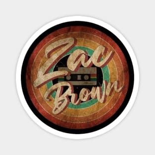 Zac Brown Vintage Circle Art Magnet