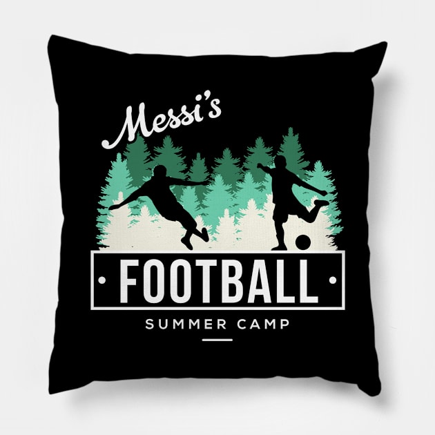 Messi's Football Summer Camp Pillow by Rebus28