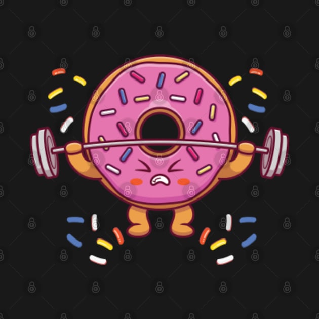 Dumbbells Donuts Weightlifting Funny Gym Workout by Antoneshop