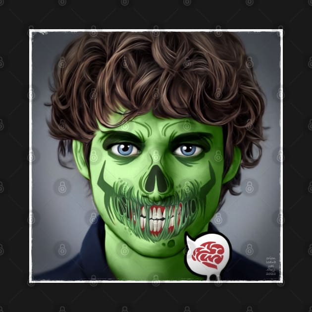 Green Zombie Will Graham with Brain by OrionLodubyal