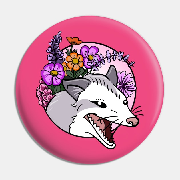 Flower Opossum Pin by sophielabelle