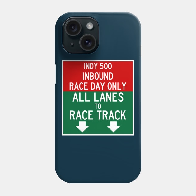 Indy 500 Inbound Race Day Traffic Phone Case by Sway Bar Designs