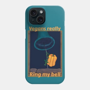 Vegans really ring my bell - funny bell pepper cartoon Phone Case