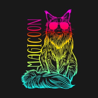 Magicoon - Maine Coon Rainbow Cat - Wonderful Gift T-Shirt