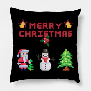 Merry Christmas pixel Pillow