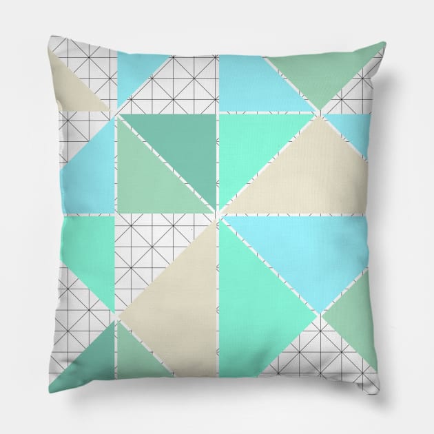 Fresh Geometry Pillow by micklyn