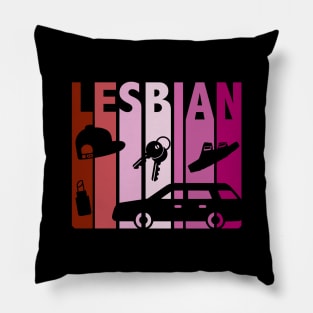 Lesbian letter drop Pillow