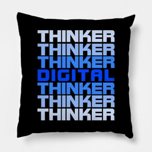 Digital thinker word array Pillow