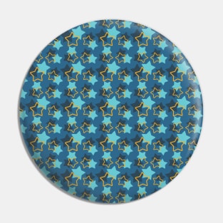 Blue Stars Seamless Pattern 044#001 Pin