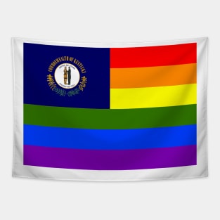 Rainbow Flag Kentucky Tapestry