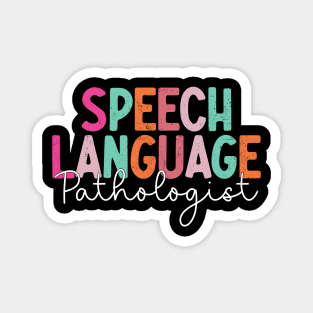 Speech Therapy Rainbow Speech Language Pathologist Therapist Magnet