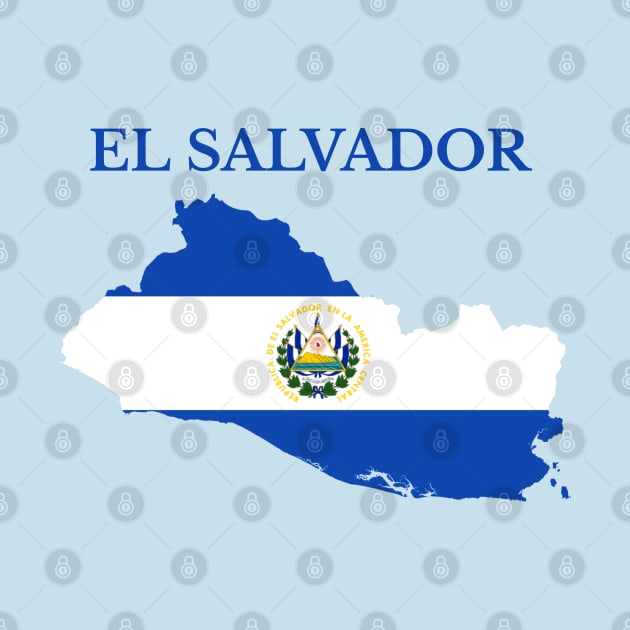 El Salvador Map Flag by maro_00